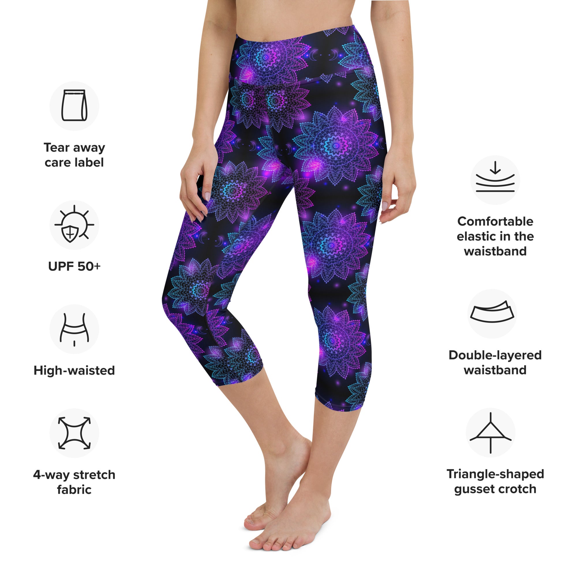 Neon Mandala Capris